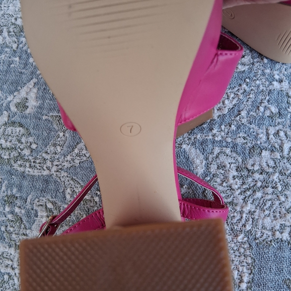 🛍 Rampage Women's Pink Platform Sandals Sz.7 EUC - Picture 9 of 12